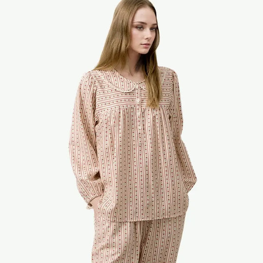 Bamboo Cotton Sweet Stripes Ditsy Floral Lounge Sets Wholesale