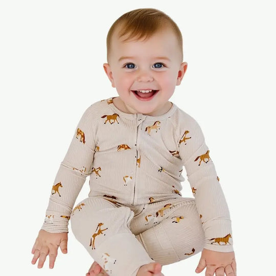 Bulk Print Ribbed Zip Newborn Romper Wholesale Infant Onesies