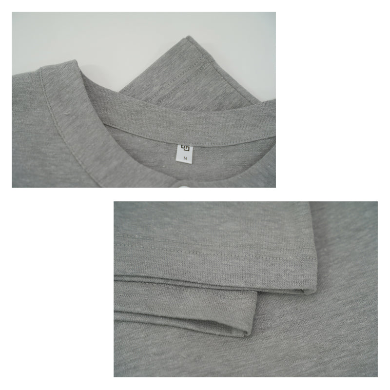 Chemise en coton et chanvre pour homme en vrac - 2214980116