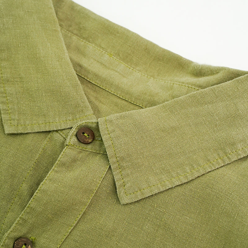 Camisa de cáñamo orgánico para hombre al por mayor - 2214980118