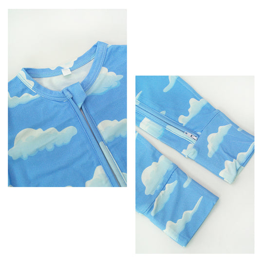 Venta al por mayor de pijamas de bambú estampados para bebés -2311290074