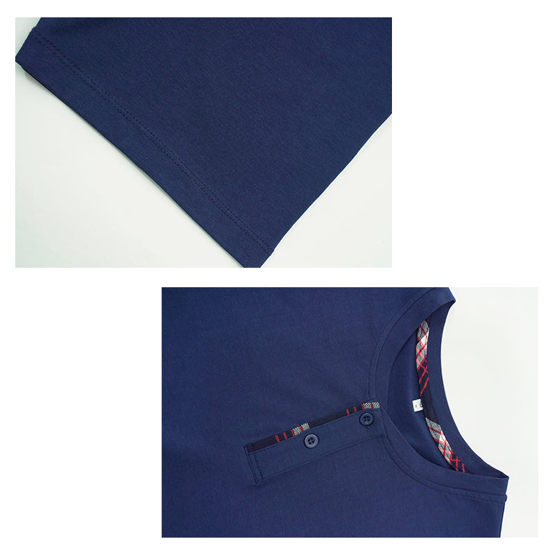 Bulk Summer Pjs Mens Bamboo Tee and Cotton Plaid Shorts