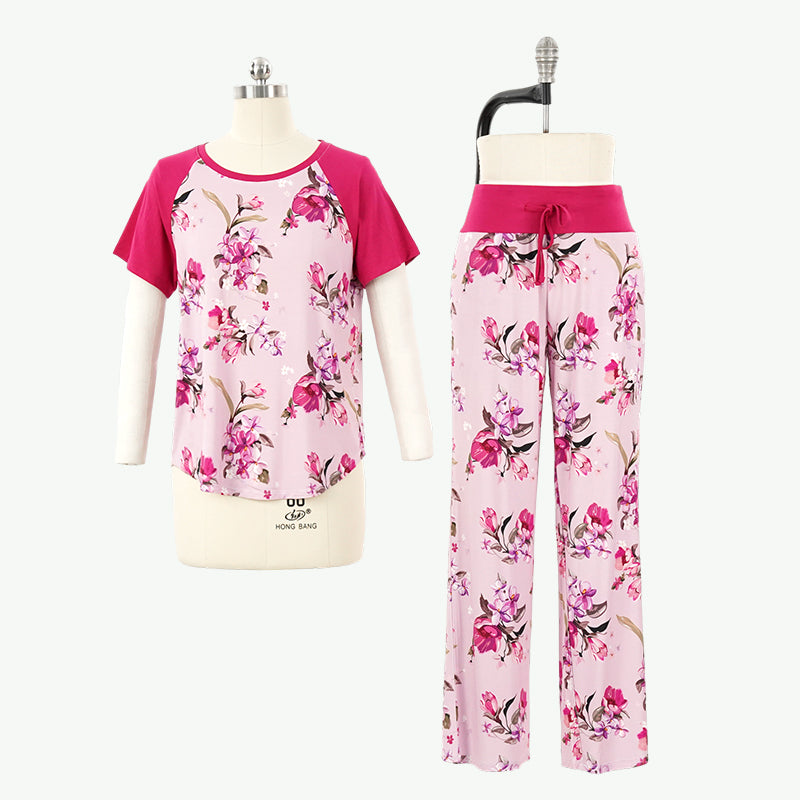 Wholesale Women Printed Bamboo Pajama Set USA