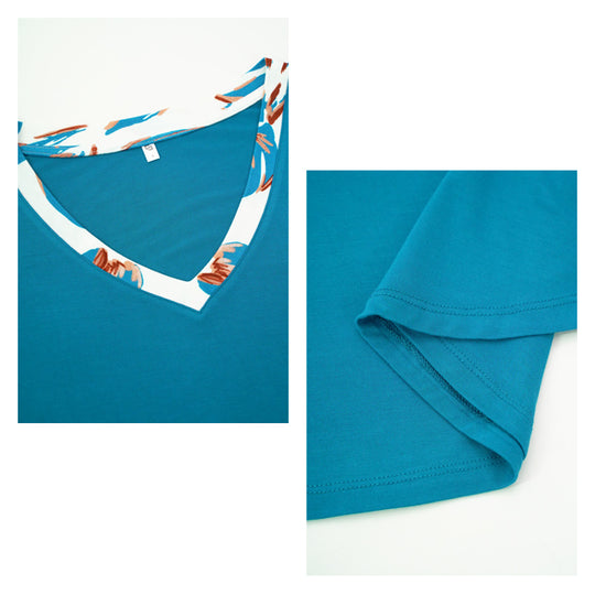 Ropa de descanso de bambú impresa para mujeres OEM-2311820031