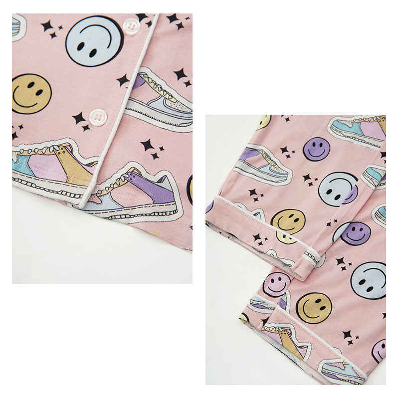 Wholesale Kids Cute Printed Bamboo Pajama Set-2315500075