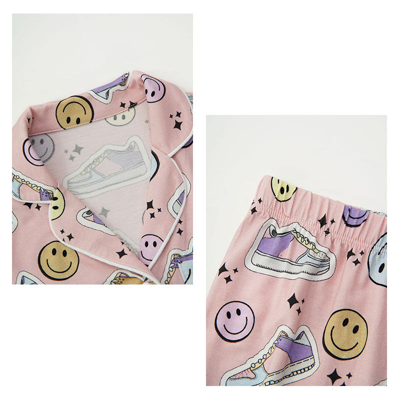 Wholesale Kids Cute Printed Bamboo Pajama Set-2315500075