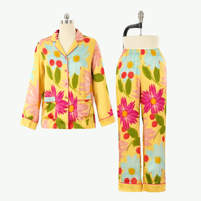 Wholesale Women's Printed Pajama Set | Private Label Manufacturer