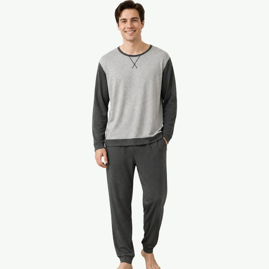 Custom Men Two-Piece Cotton Pyjama Set Manufacturer-2315580033