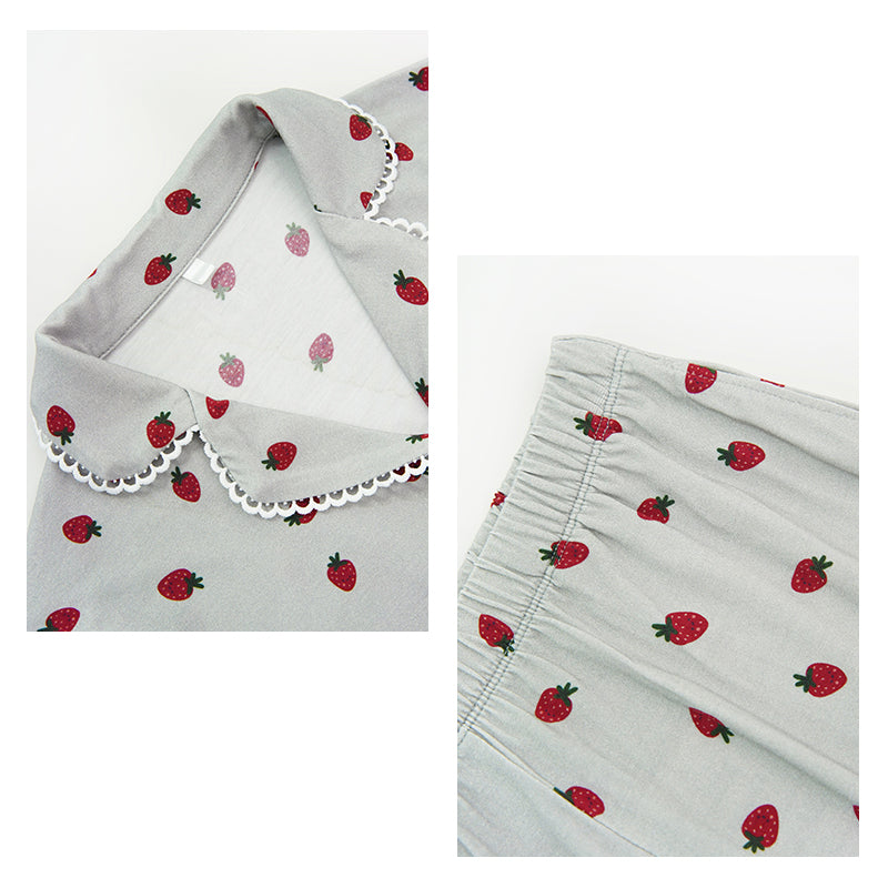 Conjunto de pijama largo con ribetes estampados para niños a granel - 2315580067