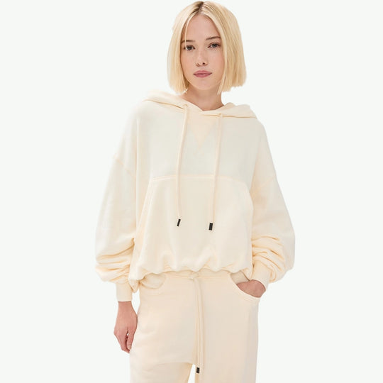 Custom Organic Cotton Cropped Hoodie Lounge Sets Wholesale Supplier