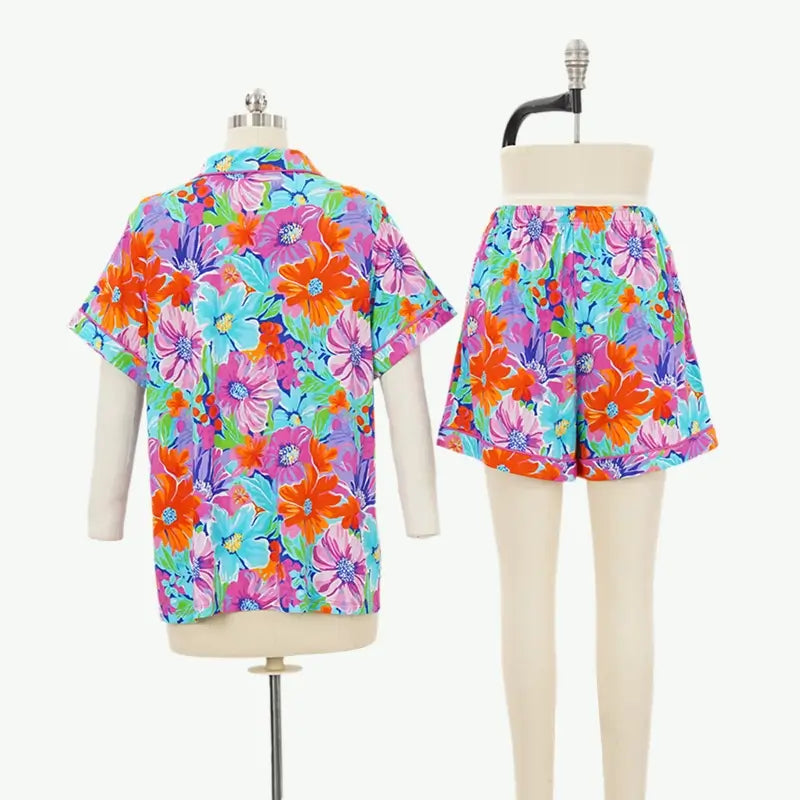 Summer Short Women Pj Set Wholesale Pajamas for Printing