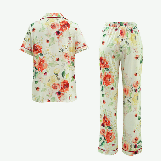 Custom Women Printed Pajama Set Supplier-2315500003