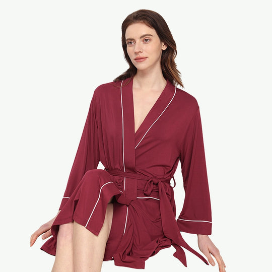 Personalised Womens Bamboo Viscose Luxury Blank Robes Manufacturer