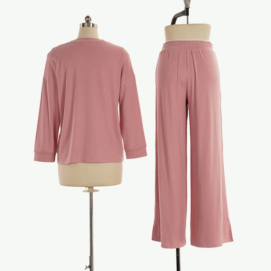 Bamboo Loungewear Wholesale Premium Solid Sweat Suits For Ladies