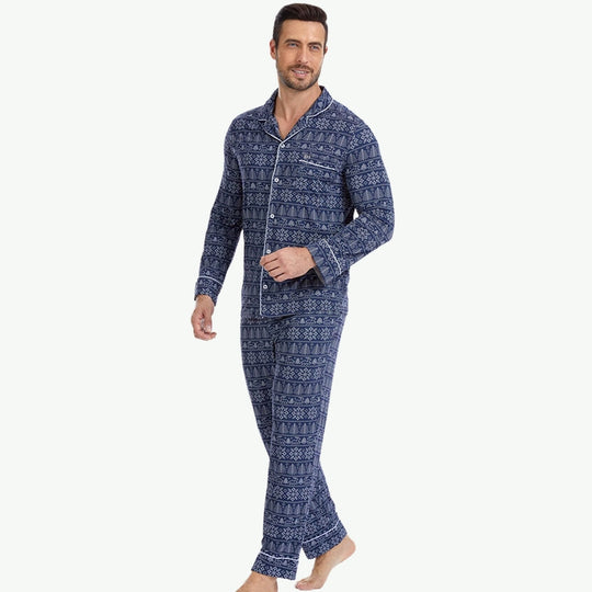 OEM Lenzing™ Modal Men's Pajama Set Wholesale Christmas Sleepwear