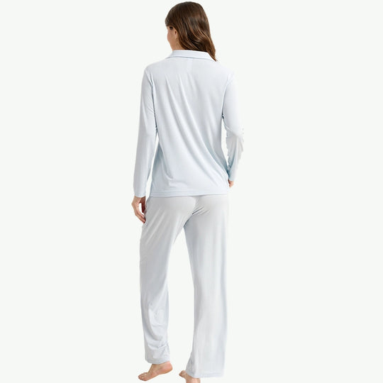 Carbon-Zero Lenzing™ Modal Ribbed Collared Pj Set Wholesale Supplier