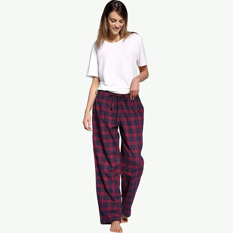 Fabricante mayorista de pantalones de pijama a cuadros de bambú
