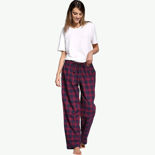 Fabricante mayorista de pantalones de pijama a cuadros de bambú