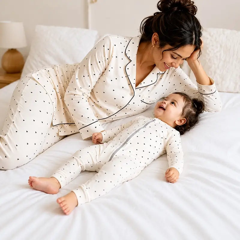 Wholesale Mom and Baby Matching Pajamas | Custom Family Sleepwear