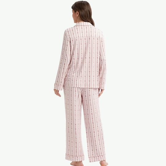 High-Quality OEKO-TEX Modal Cotton Stripe Ladies Pyjama Set Vendors