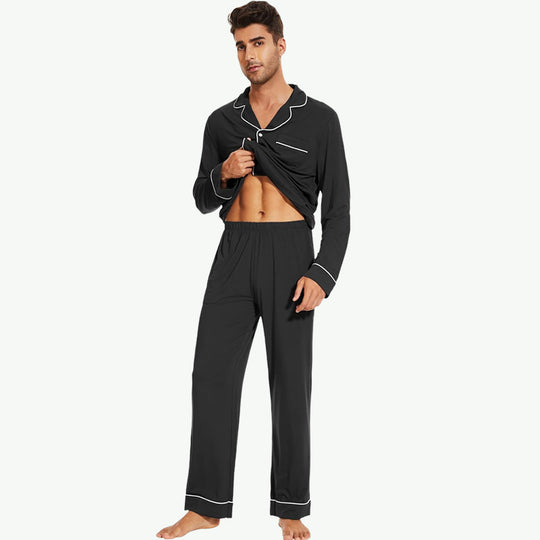 Conjunto de pijama personalizado al por mayor de bambú para hombre