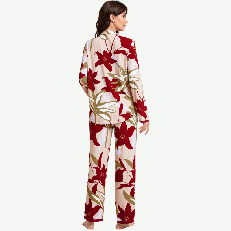 Conjunto de pijama floral para mujer al por mayor - 2311740022
