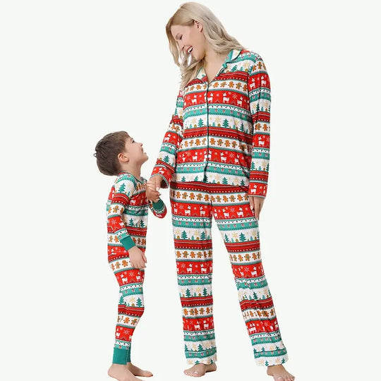 Wholesale Mommy And Me Pajama Set Custom Matching Holiday Sleepwear