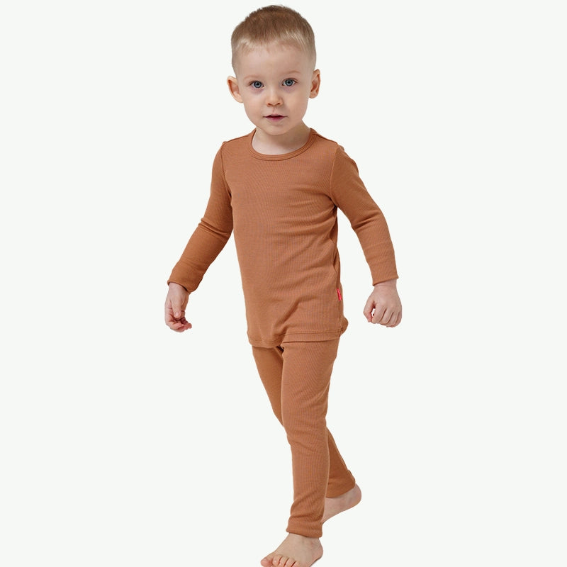 Pima Cotton Comfortable Bulk Buy Ribbed Two-Piece Kids PJs Vendors