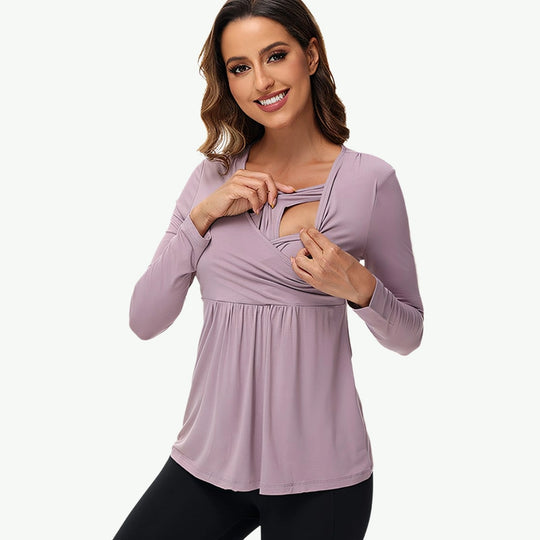 Fabricante de pijamas de maternidad para mujer OEM con tops suaves