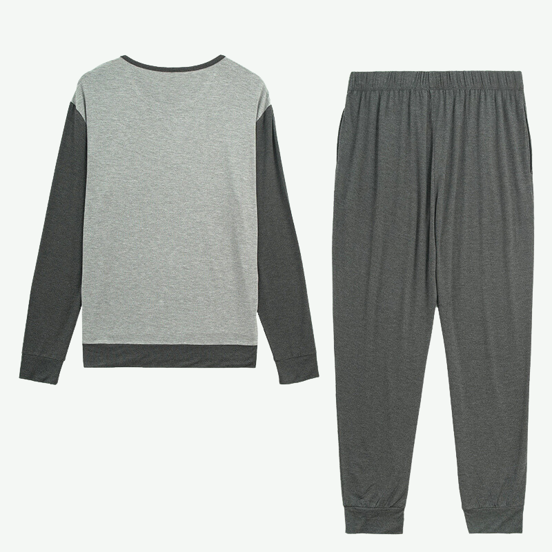 Pyjama à manches longues en coton pour homme - 2315580033