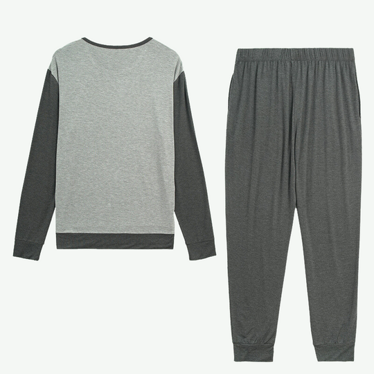 Pyjama à manches longues en coton pour homme - 2315580033