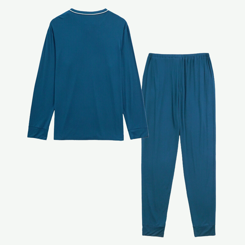 Conjunto de pijama largo para hombre al por mayor-2311820036