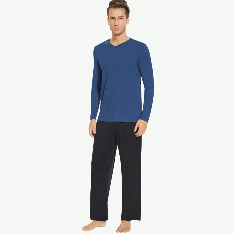 Wholesale Men Bamboo Long Pj Set-81129539