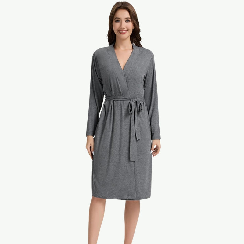 Bulk Women's Soft Kimono Lightweight Bathrobe with Pockets