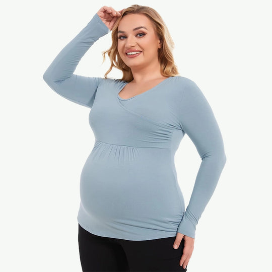 Proveedor mayorista de blusas de maternidad de bambú para mujer