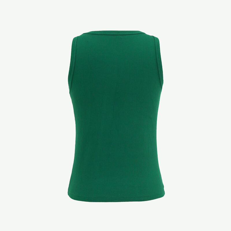 Camiseta sin mangas de bambú acanalada para mujer a granel - 2315500039
