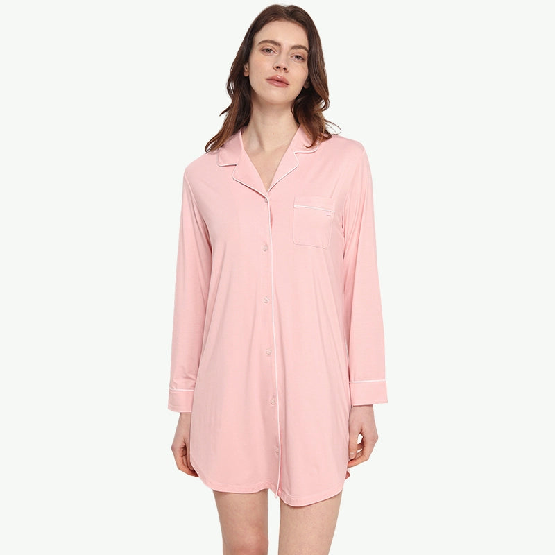 Long Sleeve Modal Sleepshirt Wholesale Nightshirts Factory