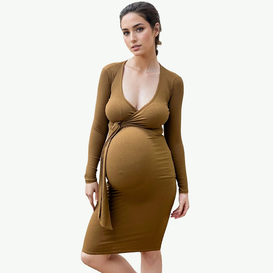 Proveedor de pijamas de maternidad: vestido de lactancia de bambú al por mayor