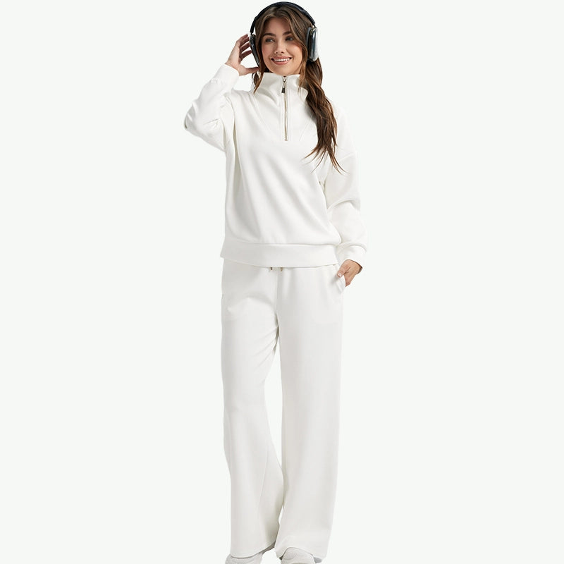 Sustainable Unisex Half-Zip & Sweatpant Set Bulk Loungewear Supplier