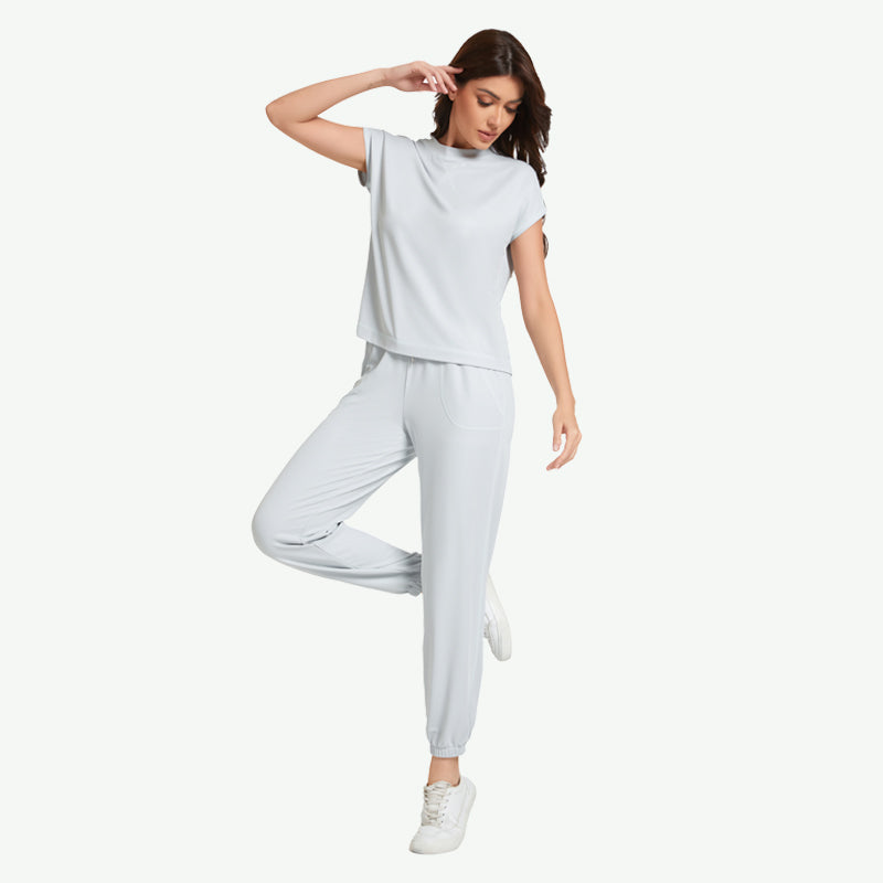 Pyjama en tissu modal à couches superposées pour femme, en vrac - 2315500102