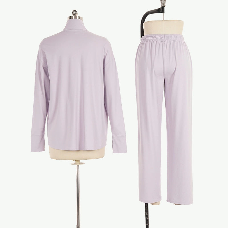 Asymmetric Hem Cardigan and Pants Set Bulk 2-Piece Lounge Set Manufacturer