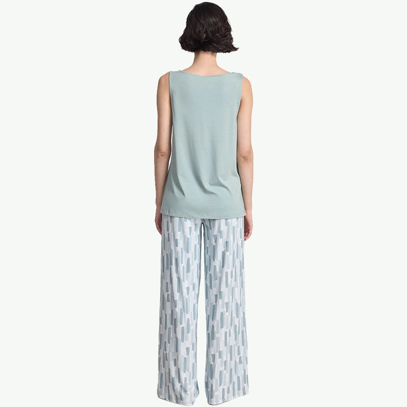 Bamboo Viscose Sleeveless Tank Top with Soft Pants Loungewear Set Vendors
