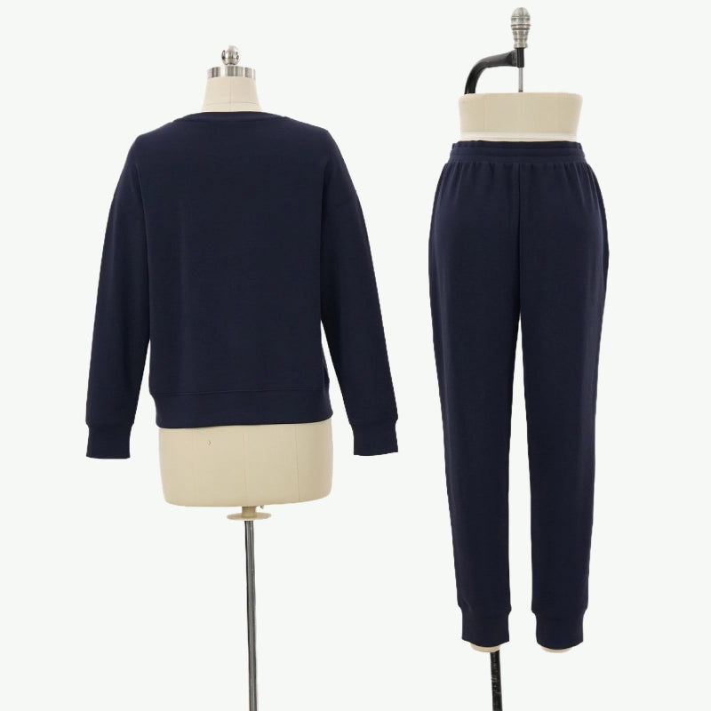 Womens 2 Piece Outfits Sweatsuit Air Layer Lounge Matching Sweat Sets Wholesale