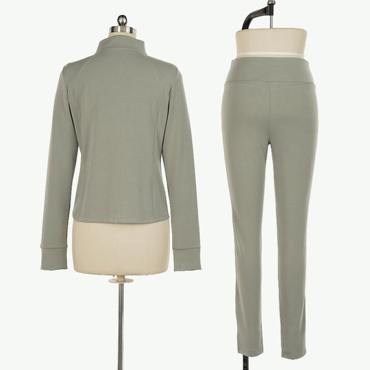 Women Loungewear Mock Neck Full Zip Jacket Wholesale Air Layered Activewear