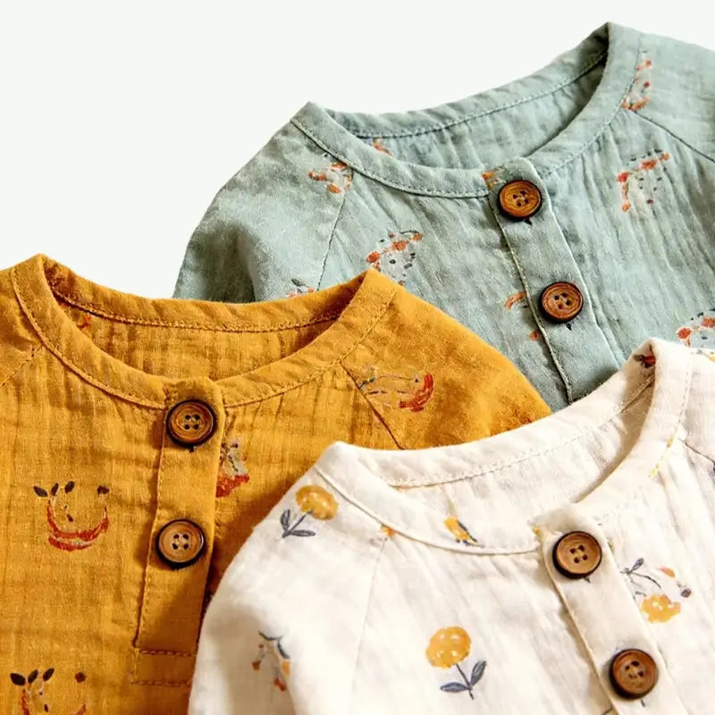 Wholesale Baby Muslin Romper - Custom Double Gauze Cotton Bodysuit Supplier