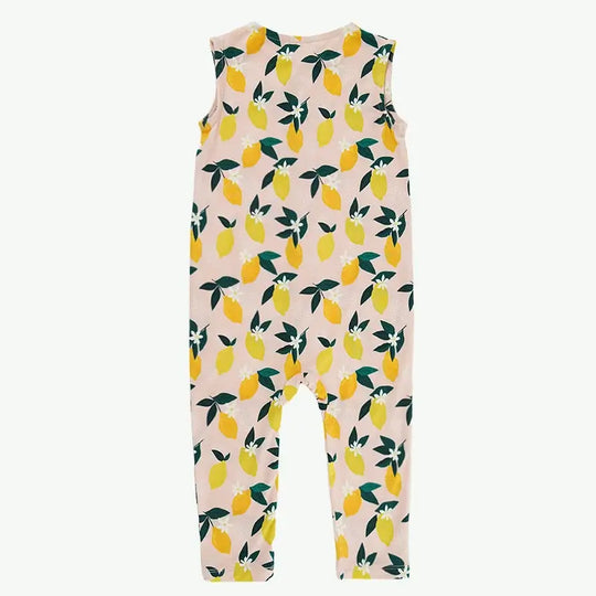 Custom Fruit Print Wholesale Baby Bamboo Sleeveless Rompers