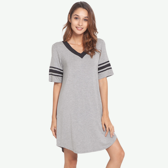 Pijama de bambú, camisa de dormir con mangas 3/4, a granel, 180320025