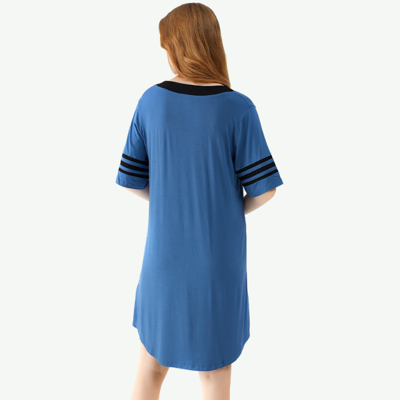 Pijama de bambú, camisa de dormir con mangas 3/4, a granel, 180320025