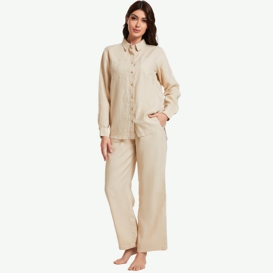 Conjuntos de pijamas de cáñamo para mujer al por mayor - 2213810183