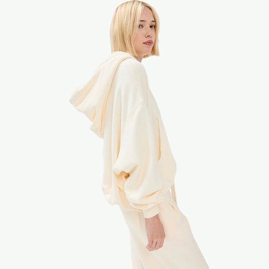 Custom Organic Cotton Cropped Hoodie Lounge Sets Wholesale Supplier